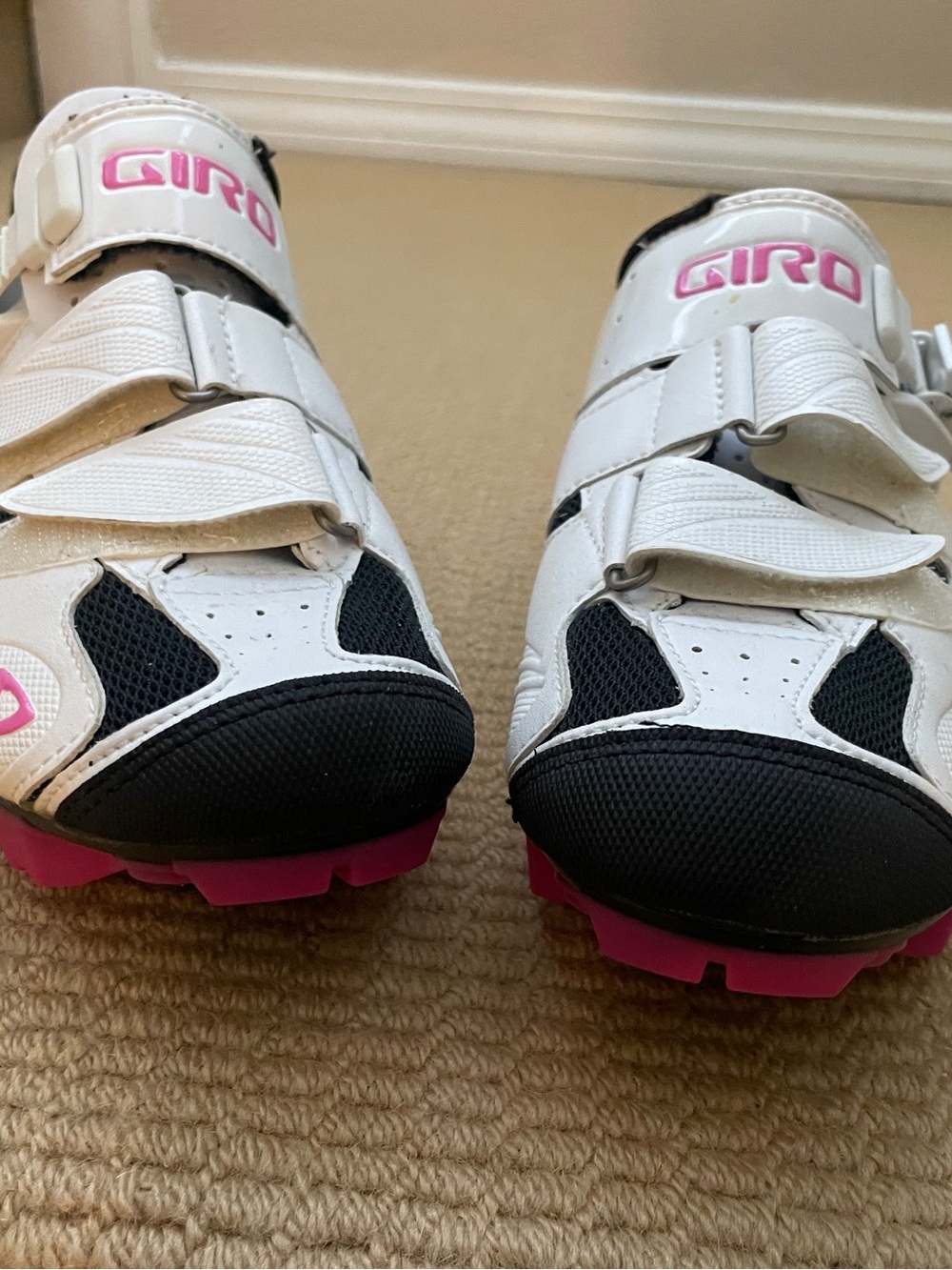 Giro White, Black and Pink Women’s Cycling Shoes